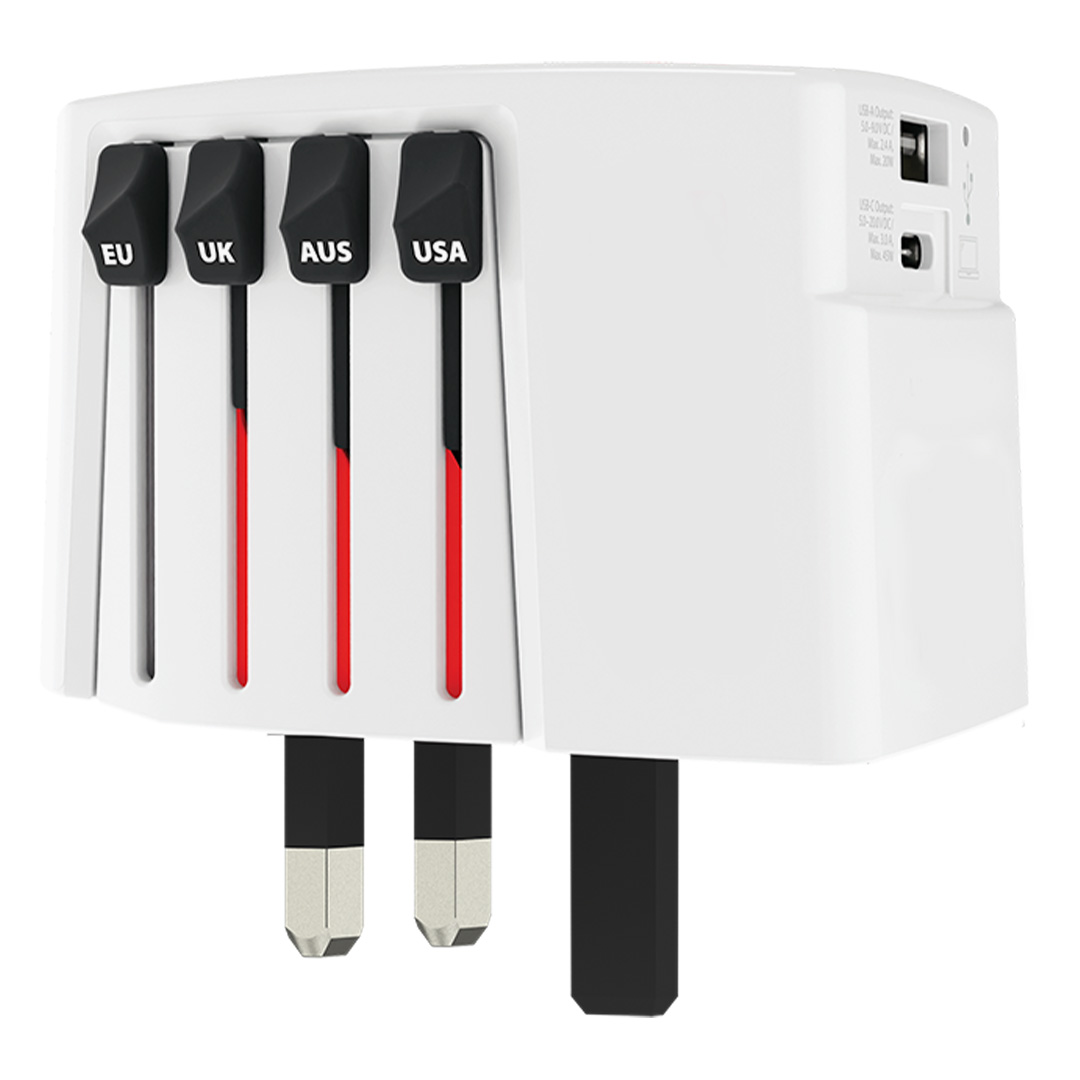 WORLD USB CHARGER AC 45PD Bela