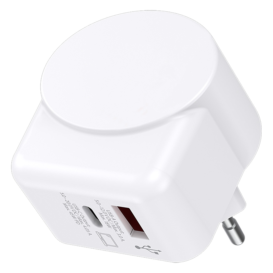 EU USB CHARGER AC 45PD Bela
