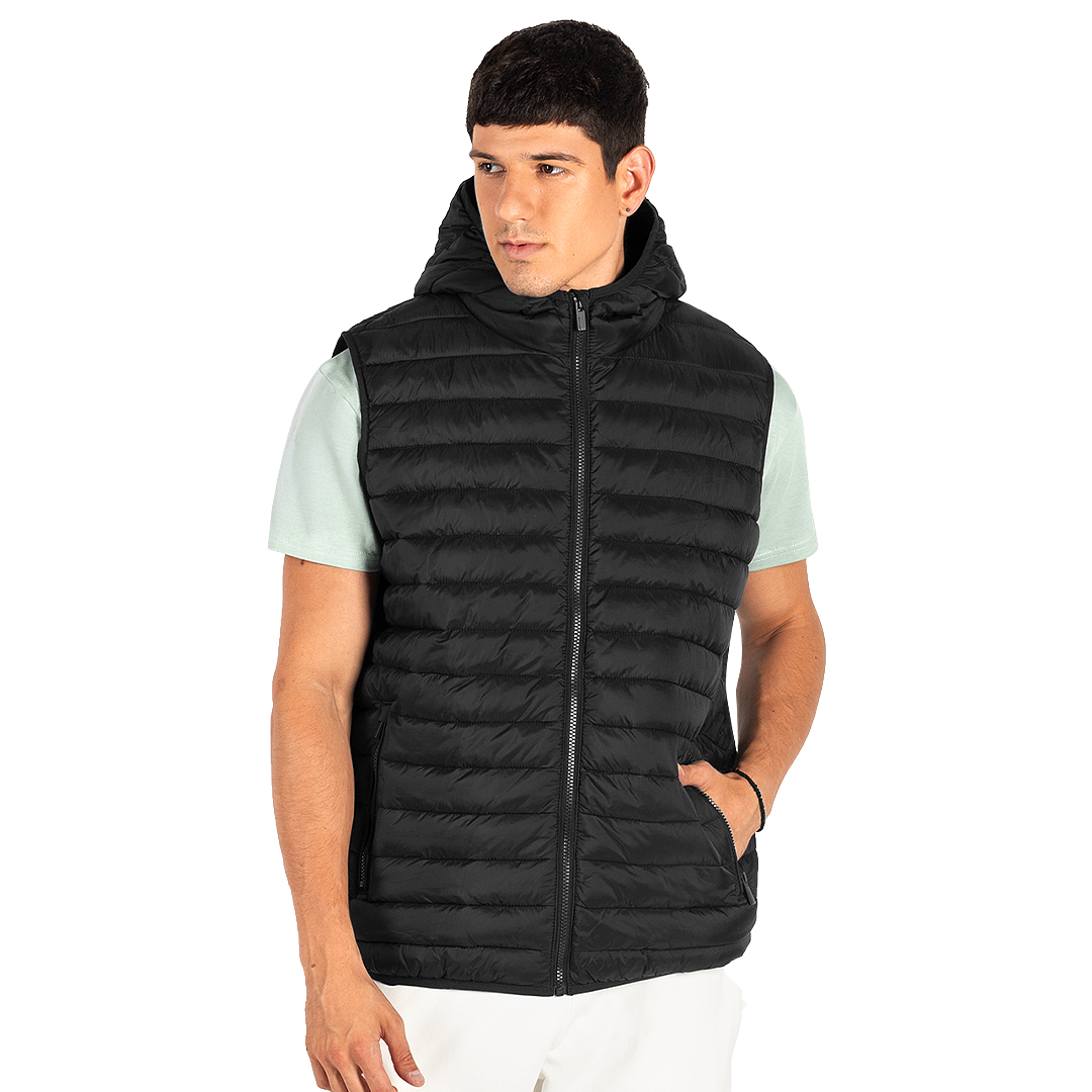 LIBERTY HOOD VEST MEN Crna
