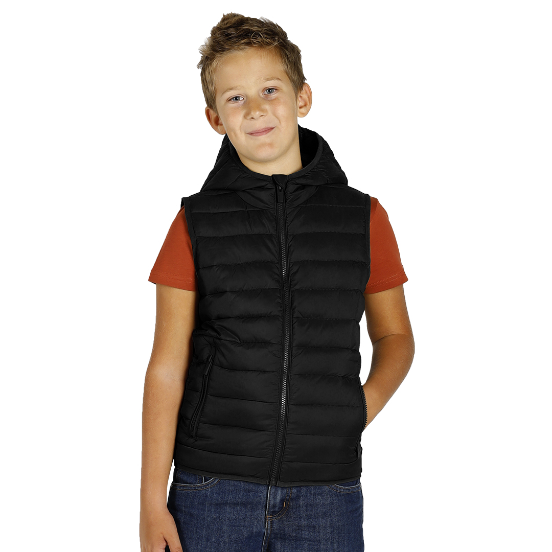 LIBERTY HOOD VEST KID Crna