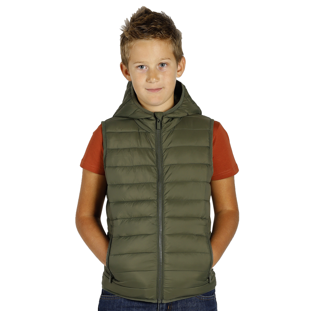 LIBERTY HOOD VEST KID Zelena