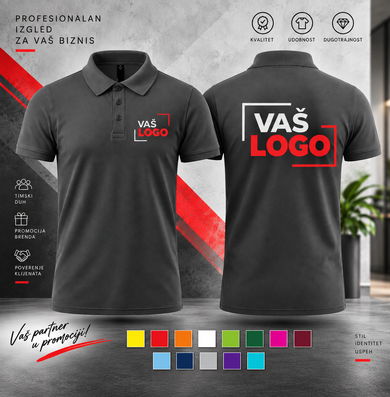 Paket polo majica za tim reklamni materijal